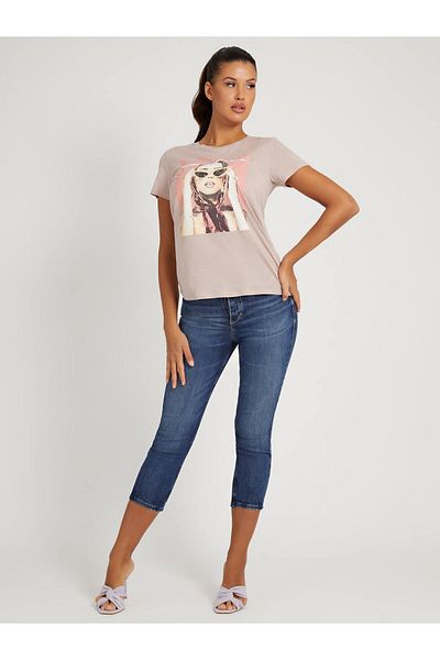Guess Pantaloni de jeans pentru femei model Capri 1981 - W2ga78d4kh8