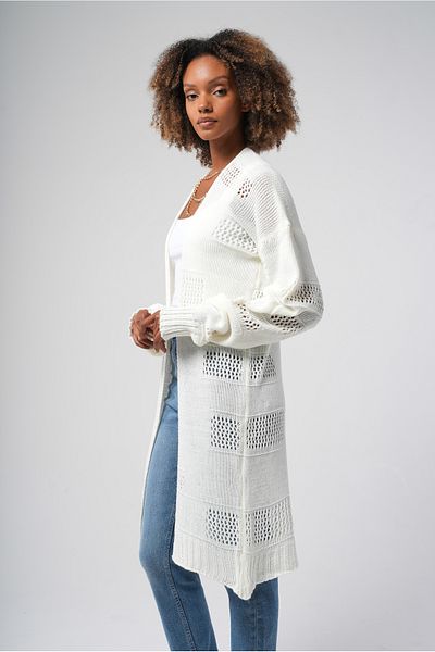 Hopoi Women's Openwork Knitwear Cardigan