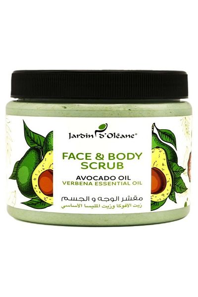 Jardin D Oleane Jordin D Oleane Face & Body Scrub with Avocado Oil & Verbena Essential Oil – 500ml