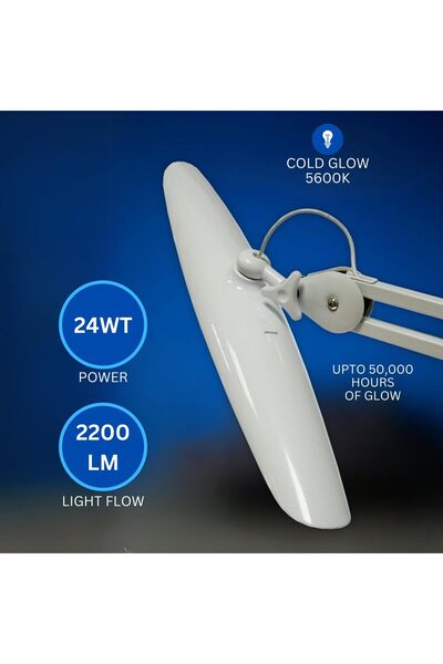 global fashion 24W SMD LED Clamp Desk Lamp – Shadowless Adjustable Light for Salon, Manicure, Nail & Craft Work