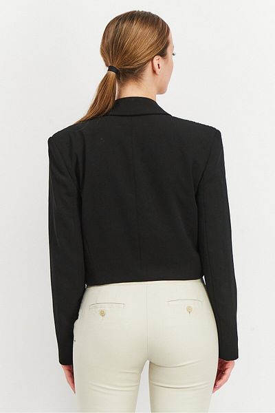 The Kooples Women Regular Fit Embroidered Party Blazer, Black