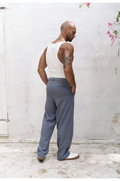 BOHEMAİ Ayyubay Indigo Pleated Men's Trousers