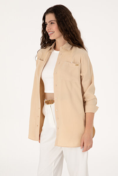 U.S. Polo Assn. Kadın Taş Uzun Kollu Gömlek 50299571-VR049