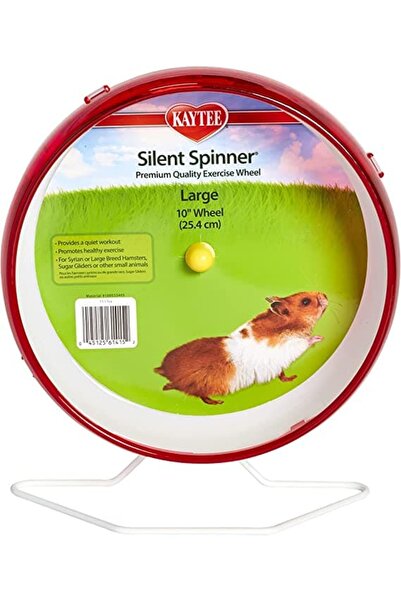 kaytee عجلة دوارة صامتة KT ECR عملاقة 12 بوصة مع كرات وعجلات