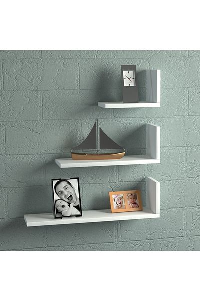 UnicUtil Wall Shelf, UnicUtil, 60 x 15 x 66 cm, White