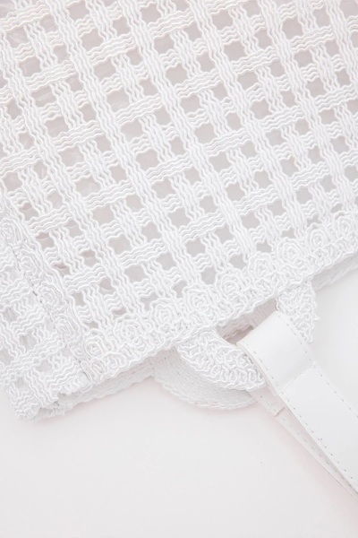 Honorius Women's Large Size Macrame Bag White