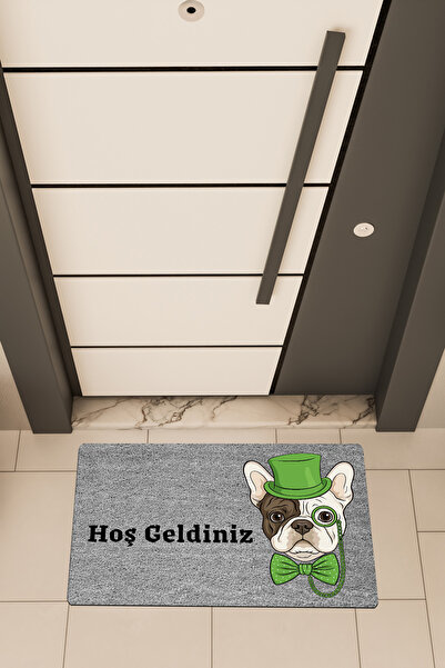 Dormot Home Covoraș de ușă cu tematică Entel Pug, imprimare digitală de înalt...