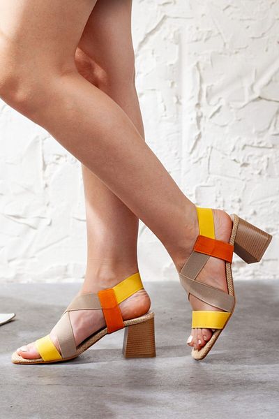 Adım Adım Women's Rubber Belt Heeled Sandals
