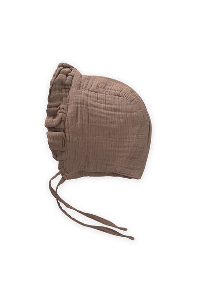 Cigit Tied Ruffled Muslim Baby Hat 0-2 Years K Beige