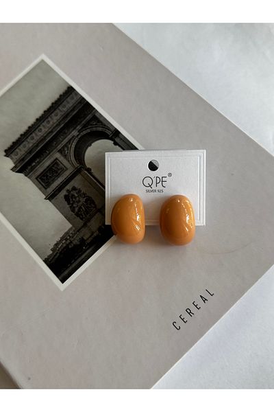 shop Nude, Needle Part Silver Acrylic Beach Earring