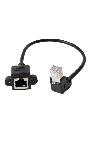 Mykablo RJ45 Panel Tipi 90 Derece Uzatma Kablosu 50 cm