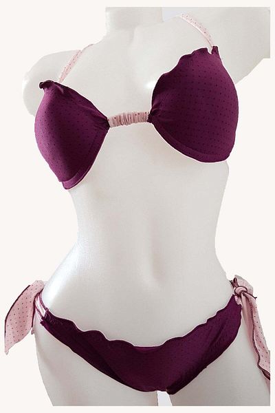 BLD by Exclusive Costum de baie dama doua piese, imprimeu buline,VALENTINA , BLD by Exclusive