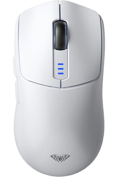 Aula Oula Wireless Gaming Mouse SC580, 2.4 GHz/USB-C/Bluetooth, 12000 DPI, 6 Programmable Buttons, White