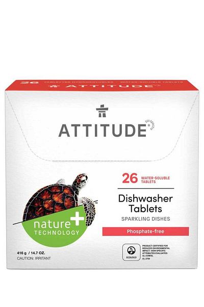 Attitude Detergent - pastile ecologice pentru masina de spalat vase, Attitude, 26 pastile, 520 g