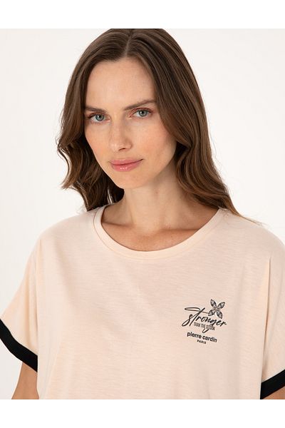 Pierre Cardin Beige Short Sleeve Pajama Set 50318970-Vr011