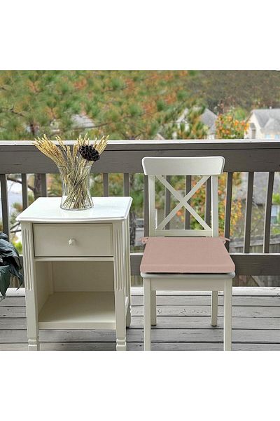 HomeBerry 6-Piece Linen Laced Chair Cushion Tile 40 X 40 cm