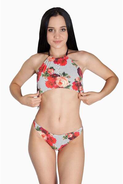 BLD by Exclusive Costum de baie dama doua piese, imprimeu floral, STEFANIA, B...