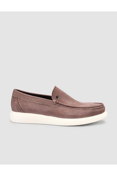 Cabani 100% Genuine Leather Tan Men's Textured Casual Shoes