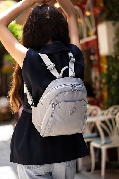 Sanmorris Women's Water Resistant Parachute Fabric Travel Business School Backpack with 4 Compartments Laptop Compartment