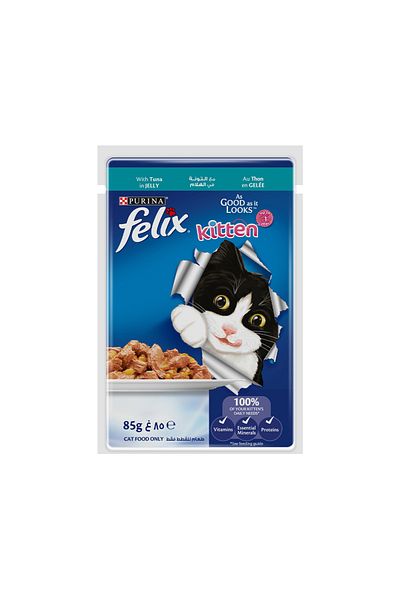 FELIX Tuna in Jelly Kitten Food Pouch - 85 g