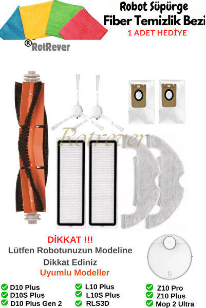RotRever Set de înlocuire pentru perie, filtru, sac de praf compatibil Xiaomi...