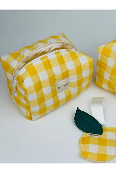 Tiny Sarı kareli Anne/Bebek çantası (normalboy)