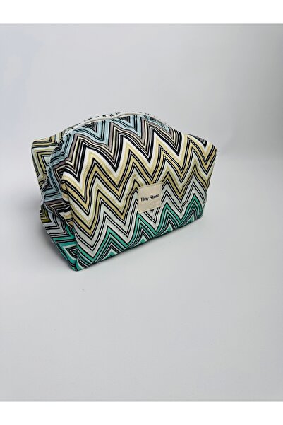 Tiny Zigzag desen büyük boy çanta