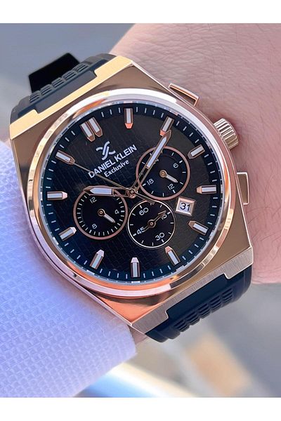 Daniel Klein Silicone Cord Internal Functions Active 2 Years Warranty Men's Watch Fg.Dk10676.6