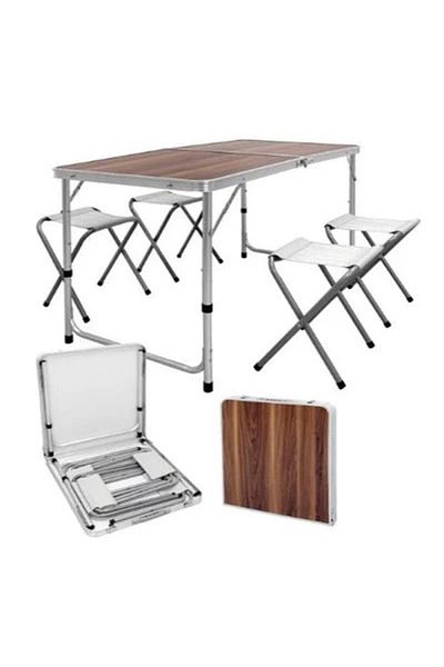 DAR FOLDING CAMPING TABLE 60X120CM 4 CHAIRS