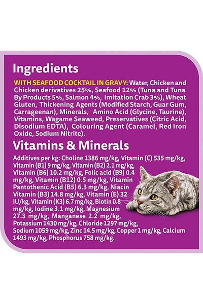 Whiskas Tasty Mix - Mix of the Sea Collection in Gravy Multipack Cat Food Pouches - 12 x 70 g