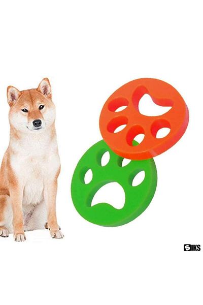 SIKS Set of 2 SIKS Wash&Remove Accessory, For Hair and Fluff, Easy to Use, Silicone, Orange/Green