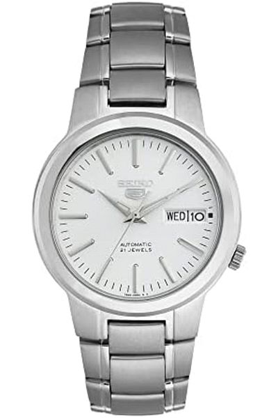 Seiko Men's Automatic Watch, Analog Display And Stainless Steel Strap Snka01K1