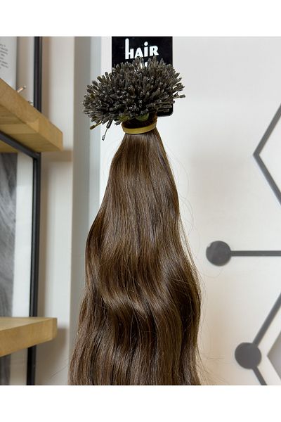 Hairpim مموج (0.6 جرام) بني 50 قطعة 70 سم الجيل الجديد لتسخين الشعر HP712