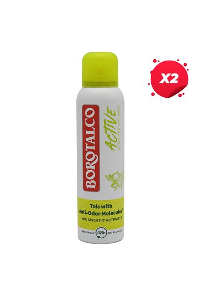 Borotalco X2 - BOROTALCO ANTIPERSPIRANT DEO 150ML CITRUS ACTIVE