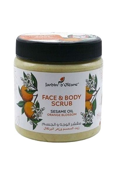 Jardin D Oleane Jardin D’Oleane Face and Body Scrub with Sesame Oil & Orange Blossom – 500ml