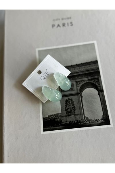 shop Transparent Blue, Needle Part Silver Acrylic Beach Earring