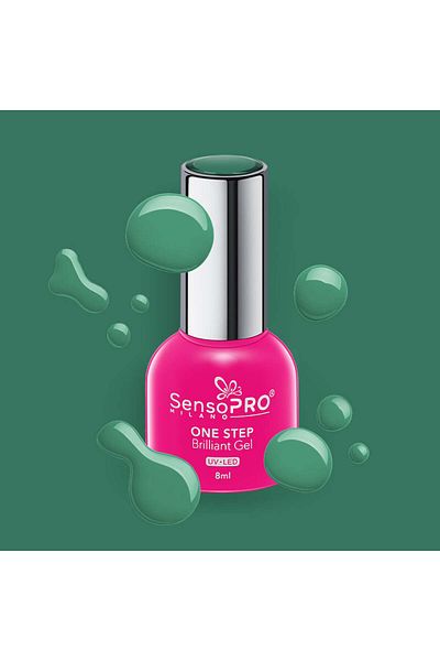 SensoPRO Milano Oja semipermanentă Brilliant într-un singur pas, 8 ml, Verde picant #54