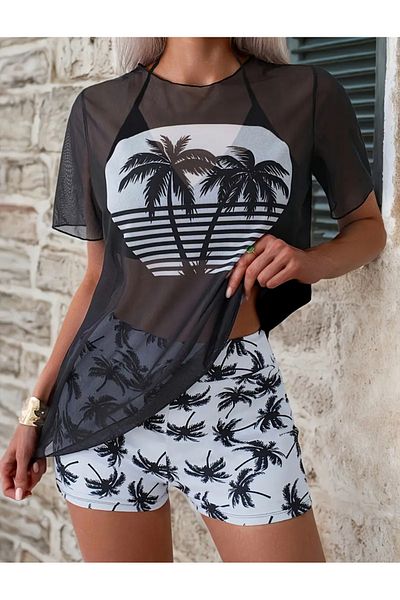 CN New Women's Bikini Set T-Shirt Set of 3