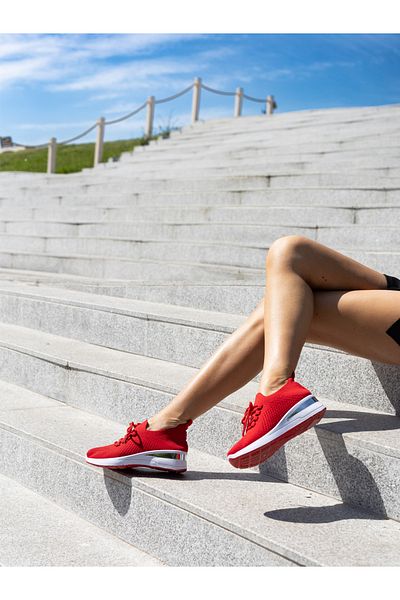 Kalapod Women's red textile sports shoes Davinia