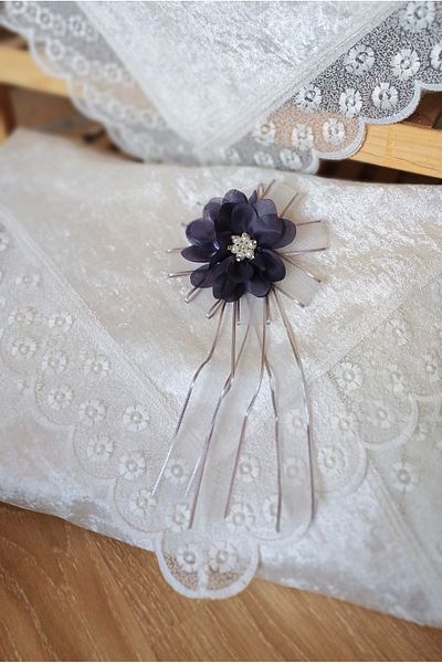 Neweste Nuntă Mire Mire Pachet de lux Catifea ornamentată cu șireturi late 90*90cm Soz Nunta de logodnă Henna Bohcasi Față de masă