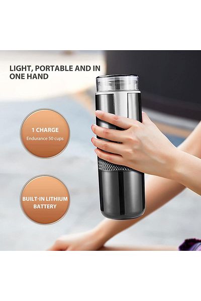 COOYA Electric espresso machine with cup, automatic brewing, for camping travel, car hiking and office