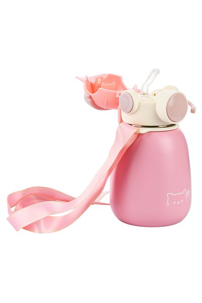 Emofom Gamer Thermos Flask 500 ml Stainless Steel Water Bottle with Straw Children's Water Bottle