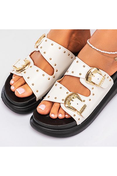 Lush Fashion Women's Slippers Made of Eco-friendly Leather