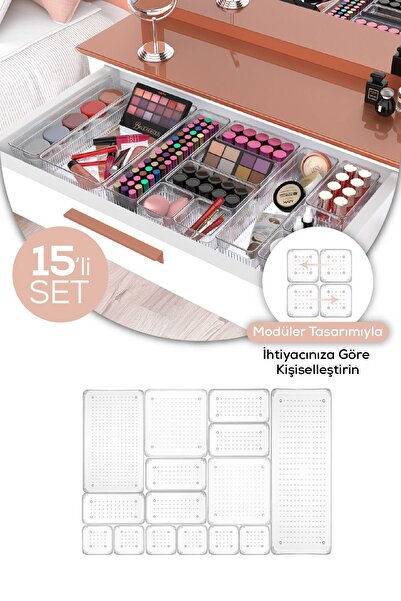 Mira Home Organizator de sertare cu 15 piese - Organizator multifuncțional pe...