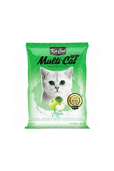 Kit Cat رمل قطط متعدد الاستخدامات برائحة التفاح - 20 كجم