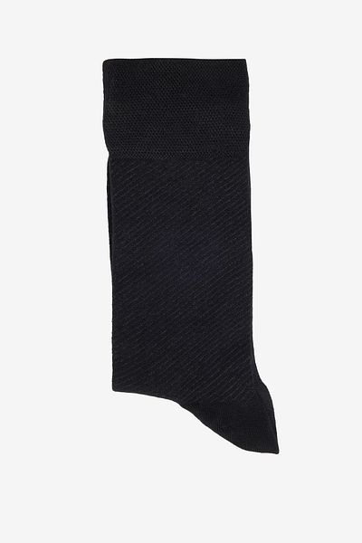 ALTINYILDIZ CLASSICS Men's Black Soft Textured Patterned Single Socks