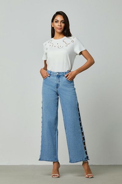 femi9 Embellished denim jeans