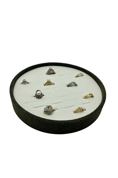 MeGass Dekor Cylinder Model Suede Fabric 20/20 cm Ring Table