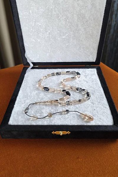 dergah tesbih Master Erkan Çubukcu System Design Capsule Cut Squeeze Amber Rosary