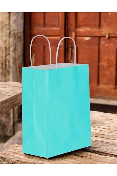 Happyland Blue Cardboard Bag Battal Size Twist Handle 25 Pieces 45X12X50 cm